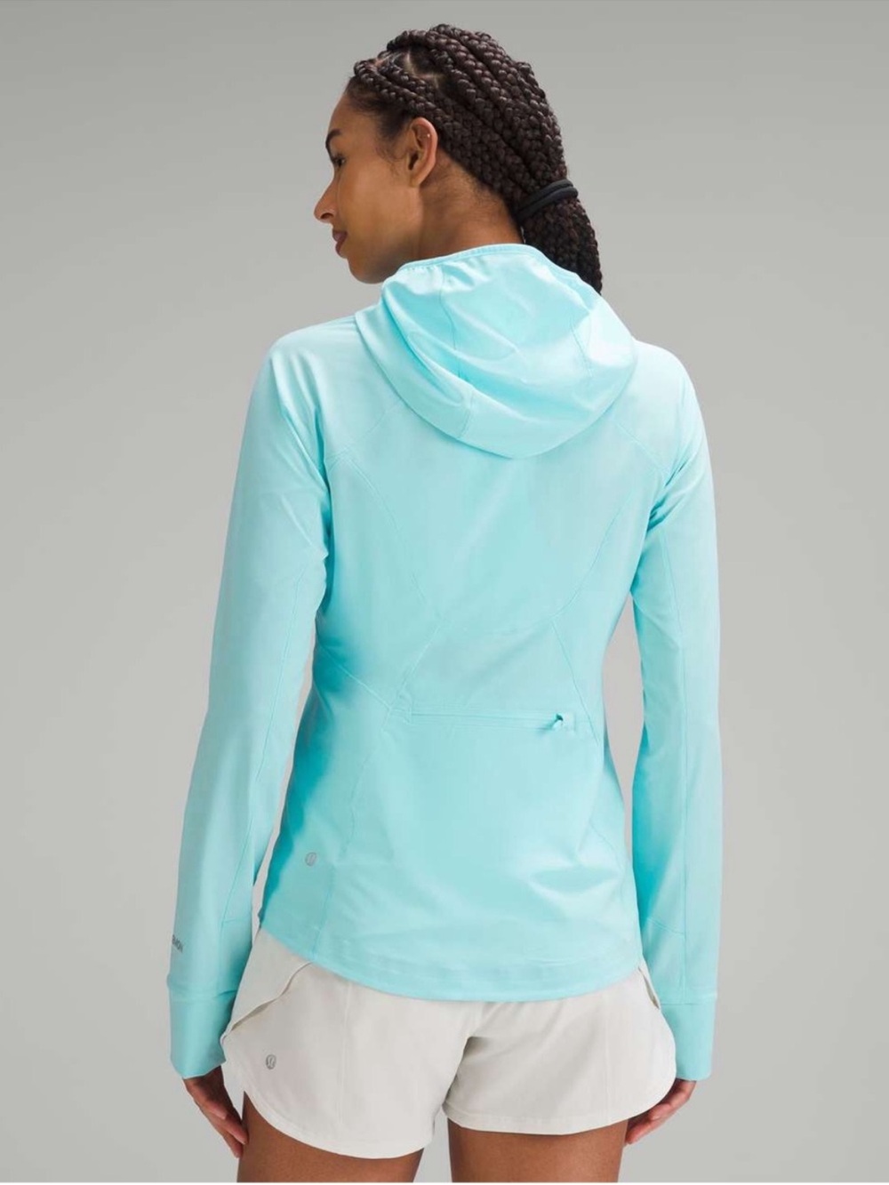 lululemon athletica Light Aqua Hooded Jacket